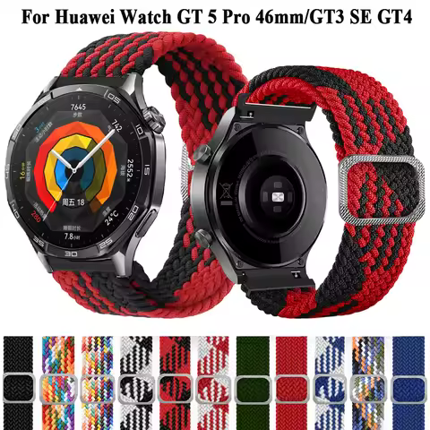 22mm Loop Nylon Watch Strap For Huawei Watch GT5 GT 4 46mm Band Bracelet For Huawei Watch 4 Pro GT3 