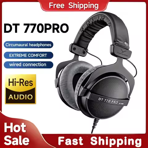Beyerdynamic DT770 PRO Closed-Back Studio Monitor Headphones with High-Resolution Audio for Recordin