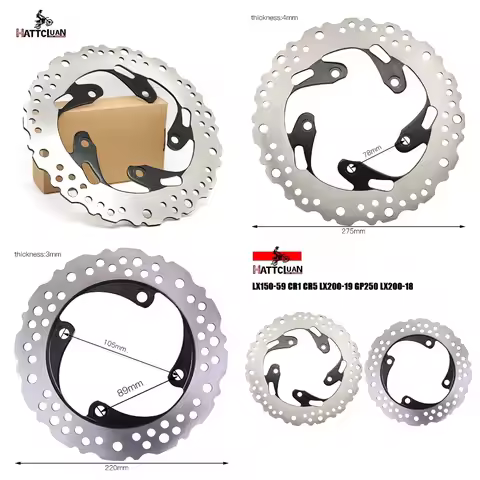 Motorcycle Front Rear Brake Disc Rotors 275mm/220mm for Loncin LX150-59 CR1 CR5 LX200-19 GP250 LX200