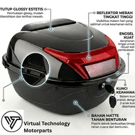 Universal Rear Motorcycle Box Thickened Tail Box Large Capacity Motorcycle Luggage 35L 38L 40L