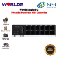 Worlde EasyPad.12 Drum Pads MIDI Controller Portable Mini MIDI Keyboard Controller with USB Cable