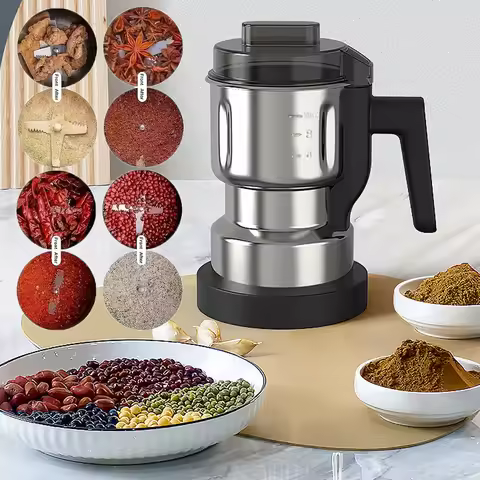 Electric Grain Grinder, Multi-Functional Powerful Electric Coffee Grinder for Home Use, Electric Spi