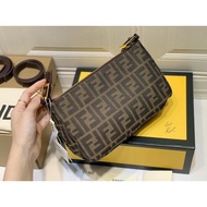 Fendi Fendi Medieval Bag vintage Bag FF Pattern Canvas Baguette Bag Shoulder Armpit Bag Mahjong Bag 