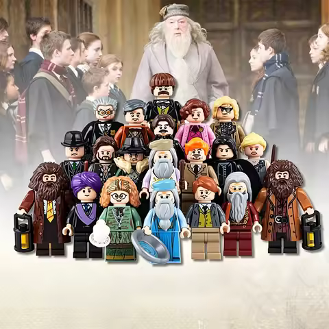 Harry Potter children's assembly 3D brick toys Science fiction movie Dobby Hermione building block b