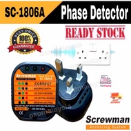 Screwman Standard 3Pin 13Amp ELCB RCD Socket Tester ELCB Tester Trips Test Phase Detector 30mA
