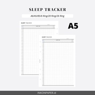 A5 Planner A5 Sleep Tracker PAPER ONLY by INK_ON_PAPER A5 refill paper