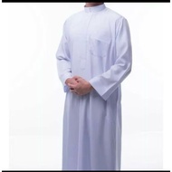 Jubah lelaki putih Jenama DAFFAH,  Dewasa Remaja Haji Umrah Tahfiz Pondok