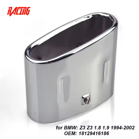 Exhaust Tips with OEM Part Fit for BMW Z3 1.8 1.9 Cabrio Tailpipe Trim 53x113mm / 90mm 18129416186 T