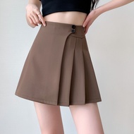 Pleated Skirt For Women Design Irregular Mini Skirt High Waist A-line Party Skirt With Safety Shorts