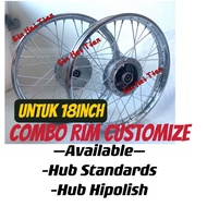 RIM LILI COMPLETE SET WITH HIPOLISH HUB OR STD HUB 140 160-18 RXZ/TXR UNION CYCLE