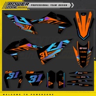 PowerZone Custom Team Graphics Backgrounds Decals Stickers Kit For KTM SX SXF MX 2019-2022 EXC XCW E