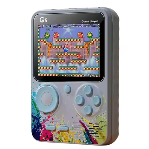 【Father’S Day】MINI Game Handheld G5 500 In 1 Portable Retro Video Console 8 Bit 3.0 Inch Color LCD S