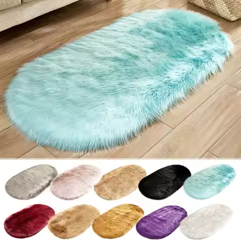 Area Rugs for Living Room Super Soft Faux Sheepskin Area Rugs for Bedroom Floor Shaggy Plush Carpet