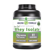 Amazing Formulas Grass-Fed Whey Protein Isolate | 25 Grams Protein Per Serving | 5 Lbs (2.26 Kg) | 5