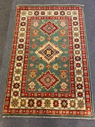 Afghan carpet 100% wool size 4x2.5 ft 75x120 cm from Afghanistan hand made