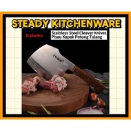 BAFONHA Stainless Steel Cleaver Knives With Wooden Handle Potong Tulang Daging Axe Pisau Kapak Heavy