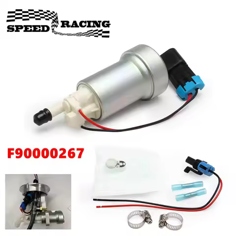 450LPH F90000267 Pressure Fuel Pump Universal E85 Intank Fuel Pump for TIA485-2 Install Kit For Niss