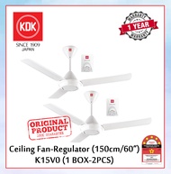 KDK Ceiling Fan-Regulator (150cm/60") WHITE K15V0 (1BOX-2PCS) #KIPAS SILING#CEILING FAN#风扇