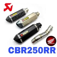 Exhaust Honda CBR250RR Slip On Piping Steel Akrapovic 370MM Muffler Motor Accessories CBR 250 RR Ekz