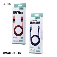 UMAX QUICK CHARGING UX-02 2 USB DATA CABLE. micro USB type4A Type-C type C/