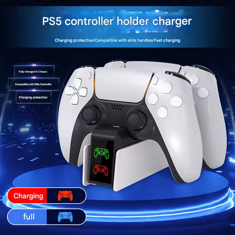 For PS5 Controller Base Charging Wireless Charger PlayStation5 Controller Elite Controller RGB Dual 
