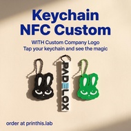 GANTUNGAN COMPANY Logo | Keychain NFC Keychain Custom Link Social Media Cute Handphone Tap NFC Hape