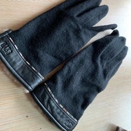 2手真品（毛料+皮革）daks女用保暖手套