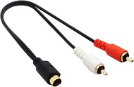 zdyCGTime S-Video 4 Pin Mini DIN Y Splitter Cable Gold Plated Combo 4 Pin Mini DIN S-Video Male to 2