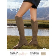 7or9 Knight Boots Women's Shoes Over-the-Knee Boots High Boots Long Boots Pointed Toe Boots Thin Boo