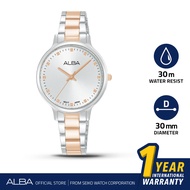 ALBA Jam Tangan Wanita ARX145 Quartz Stainless Steel Silver Rose gold Watch