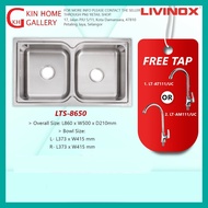 LIVINOX TOP MOUNT SINK (LTS-8650) WITH COMPLIMENTARY TAP