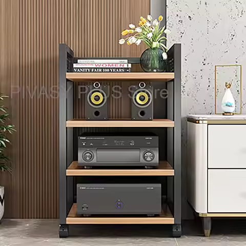4 Colors Relief Amplifier Rack 3 Height Settings Audio Shelf E1 Grade Speaker Stand For Home Theathe