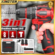 XTITAN 3 IN 1 Brushless Hammer Drill Cordless Impact Hmmer Drill 16.8V Hand Drill Cordless Electric 