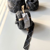 升級再造的織物紗線 格蘭格紋藍線灰 S