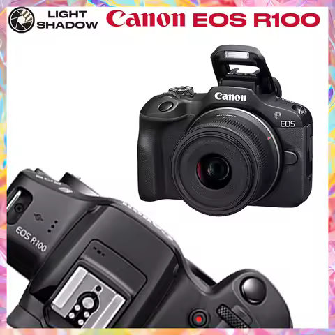 Canon EOS R100 Mirrorless Camera with RF-S 18-45mm f/4.5-6.3 IS STM Lens Kit – 24.1MP, 4K Video, Lig