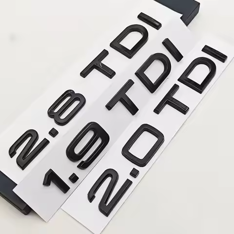 3D ABS Car Letters Logo 1.9 TDI 2.0 TDI 2.8 TDI Badge Rear Trunk Sticker Decals For Audi A3 A4 A5 A6