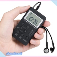Shanshan HRD-103 Portable Radio With Stereo Earphone Large LCD Screen Radio Rechargeable AM FM Portable Radio For