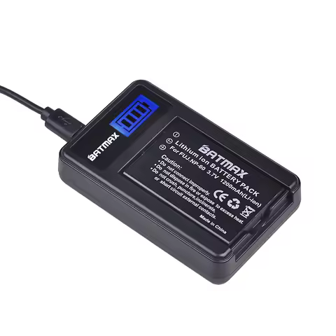 Batmax 1Pc NP-60 NP 60 NP60 Rechargeable Battery + LCD USB Charger for FUJIFILM FUJI FinePix M603 F6