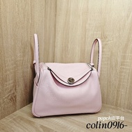 [實品超級美❣️] Hermes櫻花粉Swift皮銀釦Lindy26