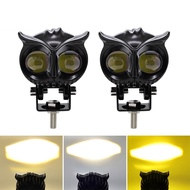 Lampu Tembak Laser LED D2 Owl 2 Warna CR7 Putih Kuning Jauh Dekat Dijamin Terang/Lampu Sorot Tembak 