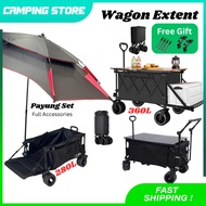 Wagon Trolley Outdoor Foldable Wagon Camping Wagon Trolley Heavy Duty Shoping Cart Collapsible Troli
