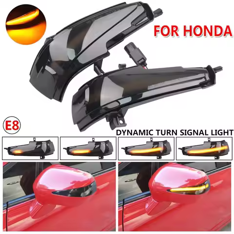 Dynamic Turn Signal LED Rearview Mirror Indicator Blinker Repeater Light For Honda Civic Mk8 Sedan F