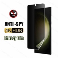 Screen Protector For Samsung Galaxy Note S21 S20 20 10 S10 S9 S8 Ultra Plus Privacy Hydrogel Film Full Cover Anti Spy Film
