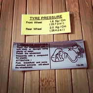 Sticker warning fairing rxs/rxk