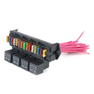 12 V Car Fuse Box 15-way Wire Fuse Block Box Multi-circuit Control Box Car Wire Fuse Holder with Rel
