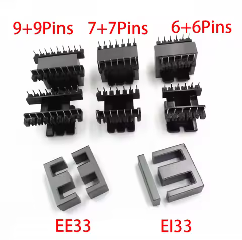 EE32 EE33 EI33 6+6 9+9 18+18 Pins 12/18/36P MN-ZN PC40 Vertical Horizontal Transformer Ferrite Magne