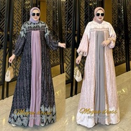 MEGAN DRESS AMORE BY RUBY ORI DRESS MUSLIM BAJU WANITA MOTIF BUNGA