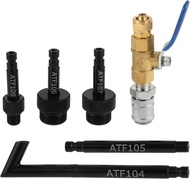 5 Pcs Transmission Fluid Oil Filling Filler Adapter with 1 Shut Off Valve for Audi 09G 01J 722.9 CVT
