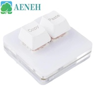 AENEH Copy Paste Keypad, Acrylic Mini Custom Mini 2 Key Keypad, Keypad Accessories Red Switch Type-c