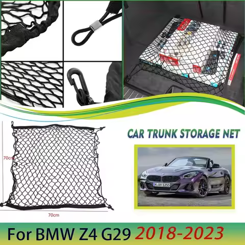 Car Trunk Net For BMW Z4 G29 2018 2019 2020 2021 2022 2023 Rear Trunk Organizer Elastic Luggage Trun
